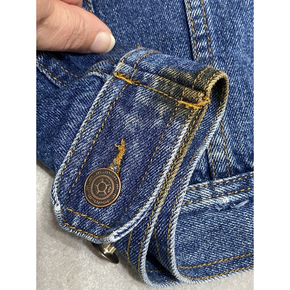 Casual Pointe Mens Denim Trucker Jacket Blue XL Vintage Relaxed Fit Cotton - Picture 11 of 12